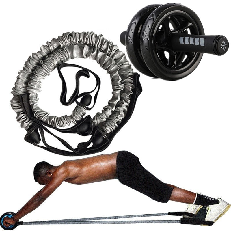 Fitness AB Roller with 2 PCS Elasticity