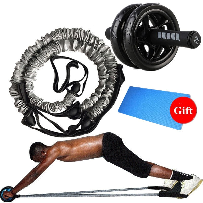 Fitness AB Roller with 2 PCS Elasticity