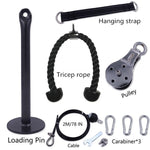 Fitness Pulley Cable System DIY Loading Pin Lifting Triceps Rope Machine Workout Adjustable Length Home Gym Sport Accessories