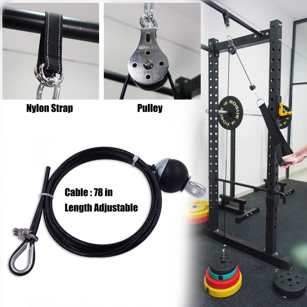 Homemade pulley system discount gym